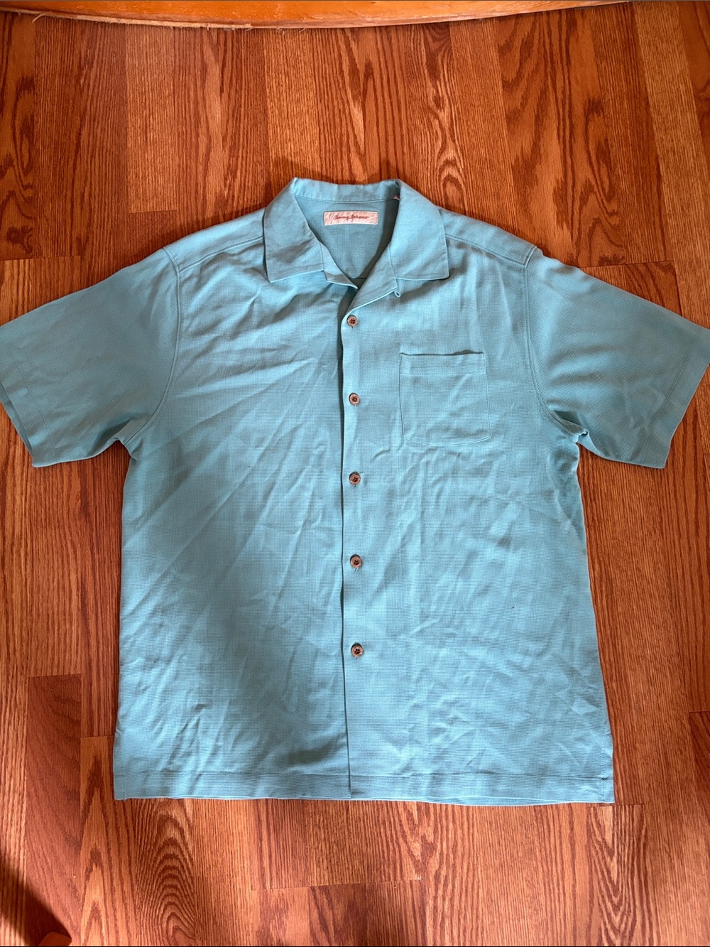 Tommy Bahama Light Blue Short-Sleeve Button Shirt